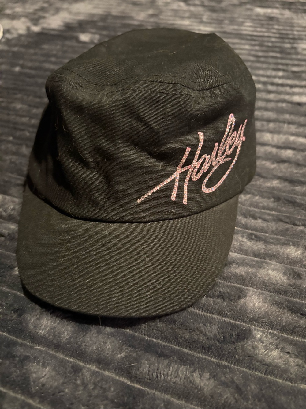 Harley-Davidson Black Cap with Pink Script